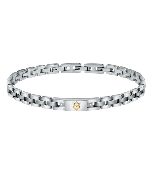 Bracelet en Acier, PVD or, diamants JEWELS