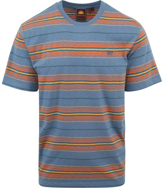 Superdry T-Shirt Vintage Strepen Blauw
