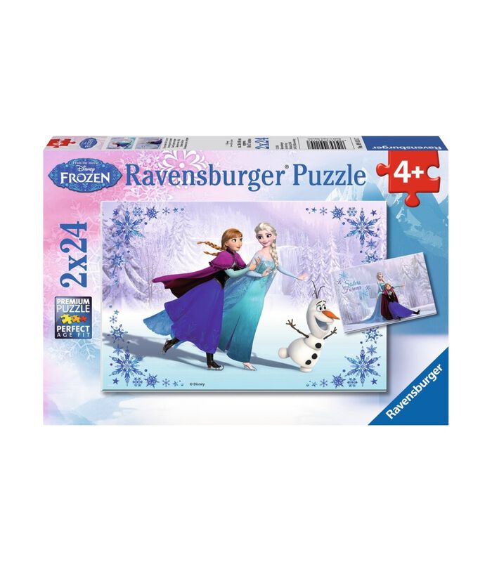 puzzel Disney Frozen Zussen voor altijd - 2x 24 stukjes image number 0