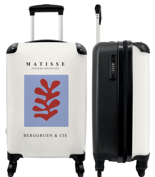 Valise spacieuse avec 4 roues et serrure TSA (Œuvre d'art - Matisse - Rouge - Feuille - Abstrait)