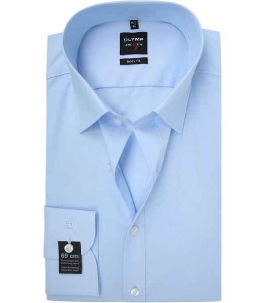 OLYMP Chemise Level Five Manches Extra Longues Coupe Slim Bleu C