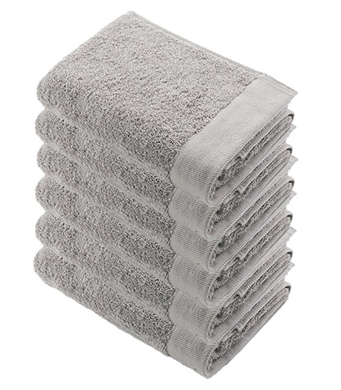 Lot de 6 Remade Cotton serviettes de bain 50x100 Sable image number 0