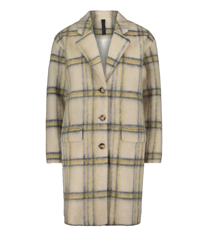 Manteau en laine à carreaux image number 2