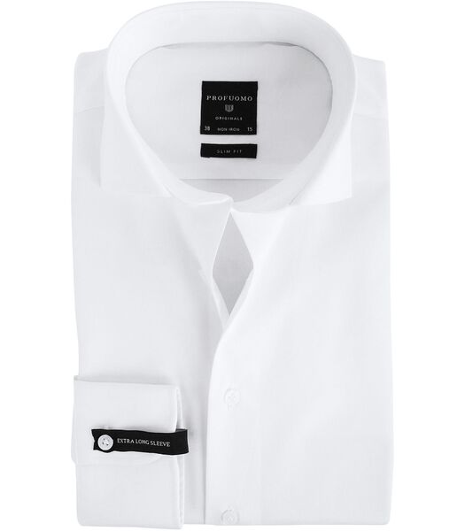 Profuomo Chemise Manches Extra Longues Cutaway Blanc