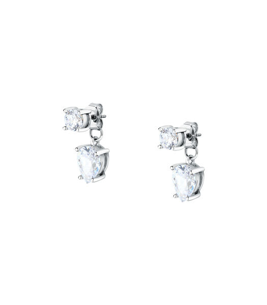 Boucles D'Oreilles en acier, cristaux, TESORI