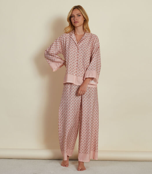 Pyjama en satin de coton, Cosmos