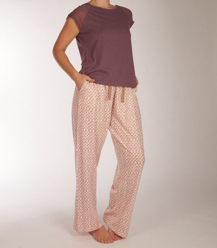 Pyjama korte mouwen lange broek FRANCESCA image number 3