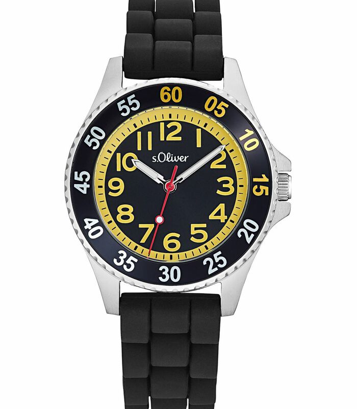 Quartz horloge voor jongens, roestvrij staal | silicone image number 0