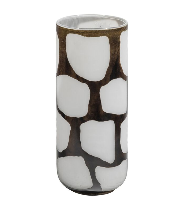 Handmade Vase - Verre - Noir/Blanc - 34x14x14  - Blair image number 1