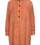 Robe chemise en tencel orange image number 1