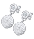 Boucles D'oreilles Pedentif D'oreilles Pour Femmes Plaquettes Vintage Avec Diamants (0.05 Ct) En Argent Sterling 925 image number 4