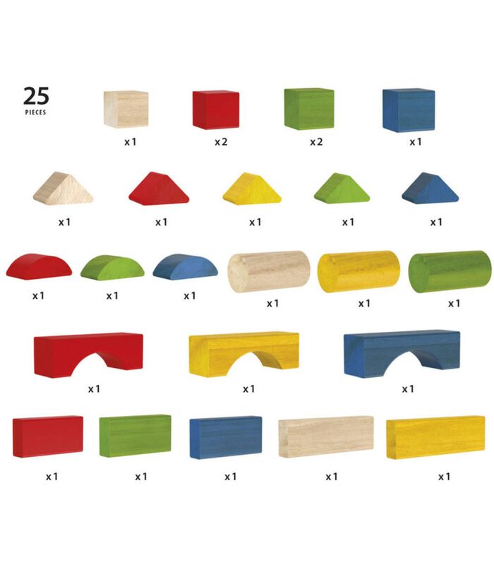 BRIO houten blokken meerkleurig 25 stuks - 30114 image number 3