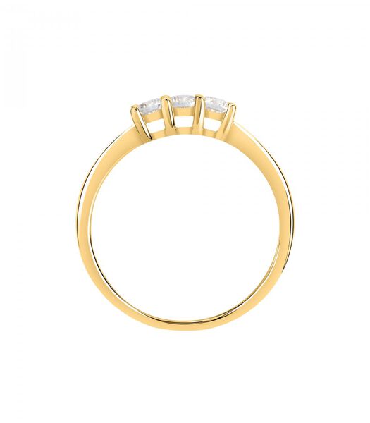 Ring in geel goud 750%, diamanten INFINITY