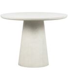 Table à Manger - Aspect Béton - Blanc - 76x100x100  - Damon image number 0