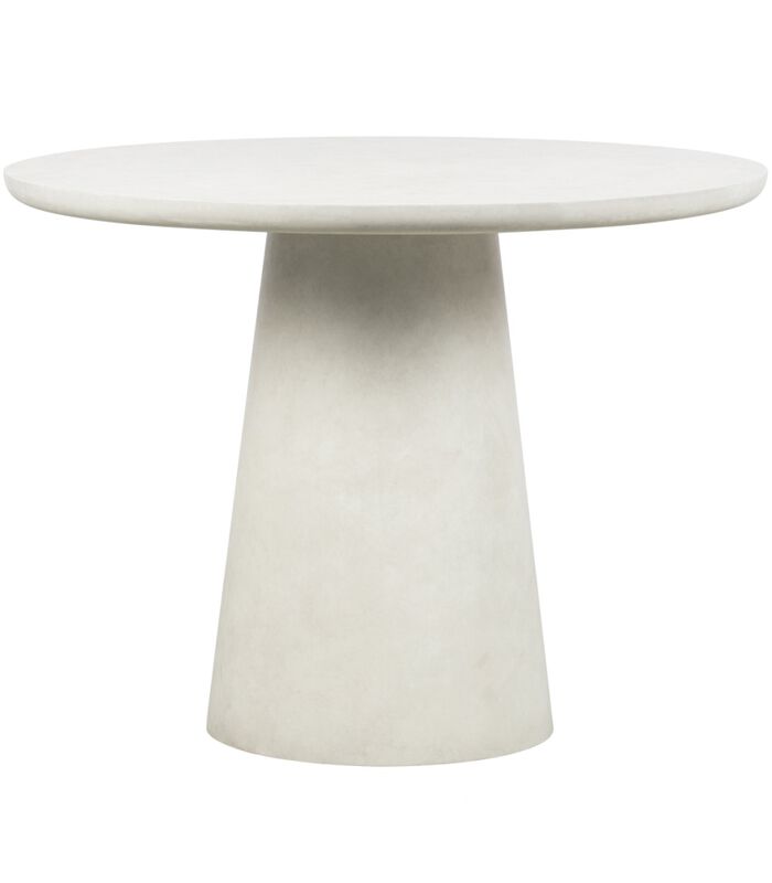 Table à Manger - Aspect Béton - Blanc - 76x100x100  - Damon image number 0