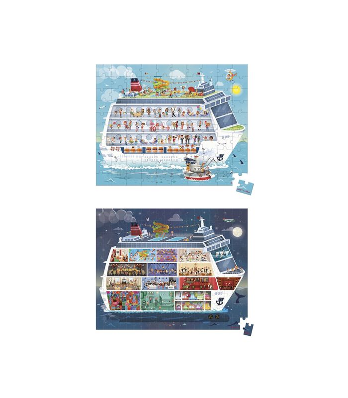 2 puzzels Cruiseschip - 100+200 stukjes image number 0