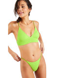 Appelgroen bikinibroekje met kreukeffect Lita Scrunchy image number 1