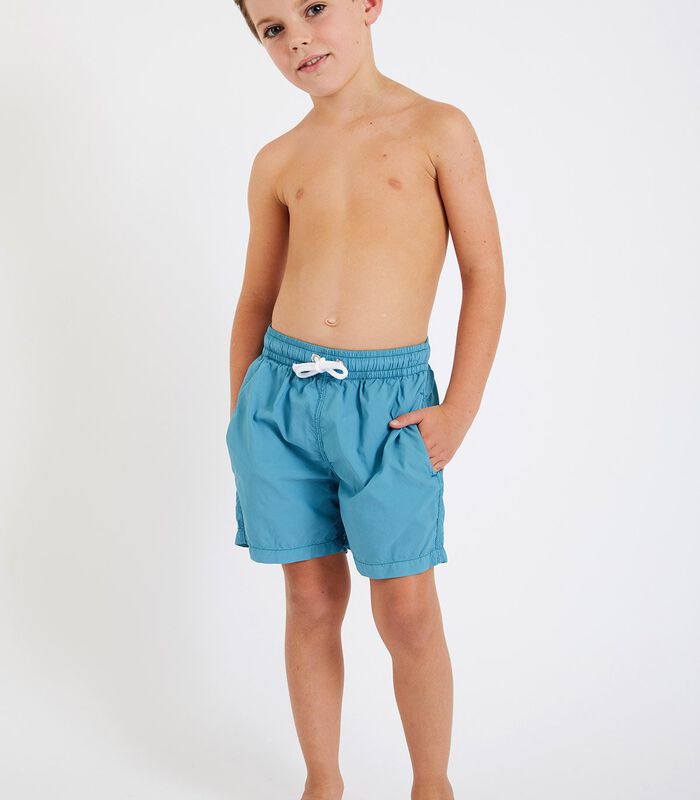 M AIR BASTOU effen blauwe zwemshort voor kinderen image number 1