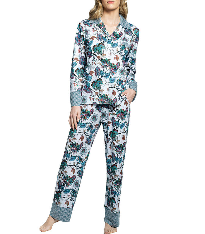 Ensemble pyjama long fleuri en modal Christie image number 0