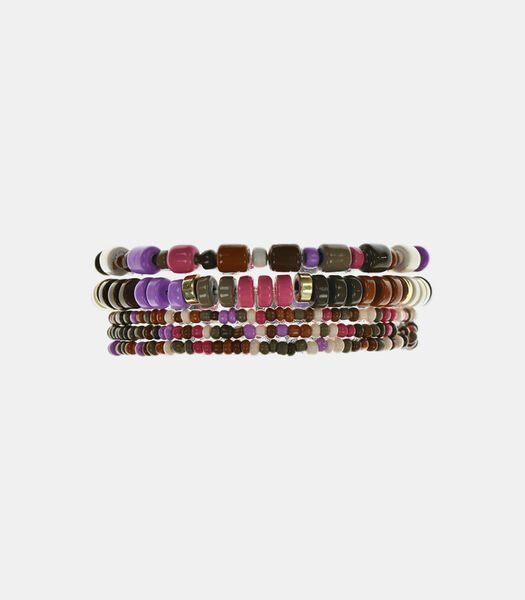 Bracelets multirangs multicolores