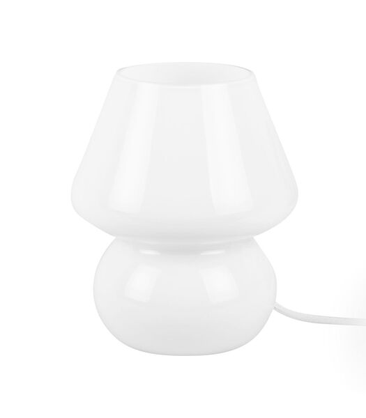 Tafellamp Glass Vintage - Wit - Ø16cm