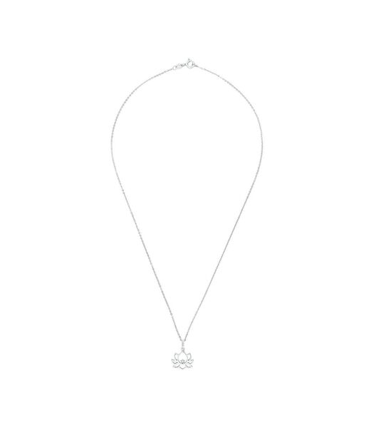 Ketting met hanger voor dames, 925 Sterling zilver | lotusbloesem