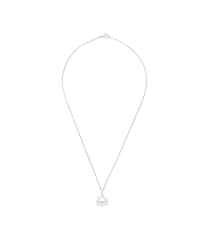 Ketting met hanger voor dames, 925 Sterling zilver | lotusbloesem image number 1
