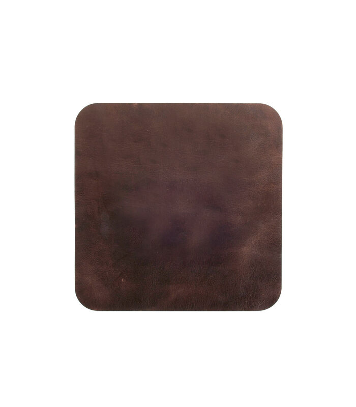 ELLIS onderlegger vierkant donker bruin image number 0