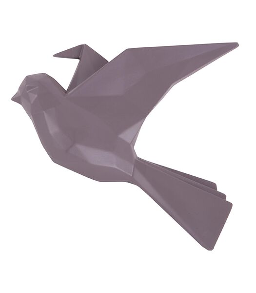 Wandhanger Origami Bird - Donkerpaars - 25,3x4,6x20,7cm