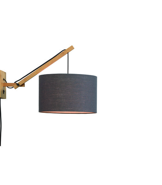 Wandlamp Andes - Bamboe/Donkergrijs - 50x32x45cm