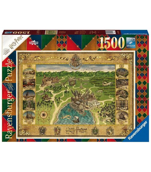 Harry Potter Puzzel 1500 stukjes De kaart van Zweinstein