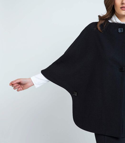 Manteau de Style Poncho Noir.