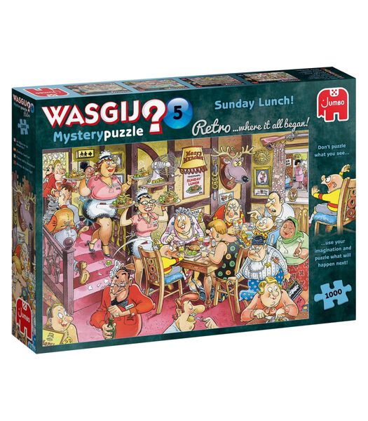 puzzel Wasgij Retro Mystery 5 - Zondagse Lunch! - 1000 stukjes