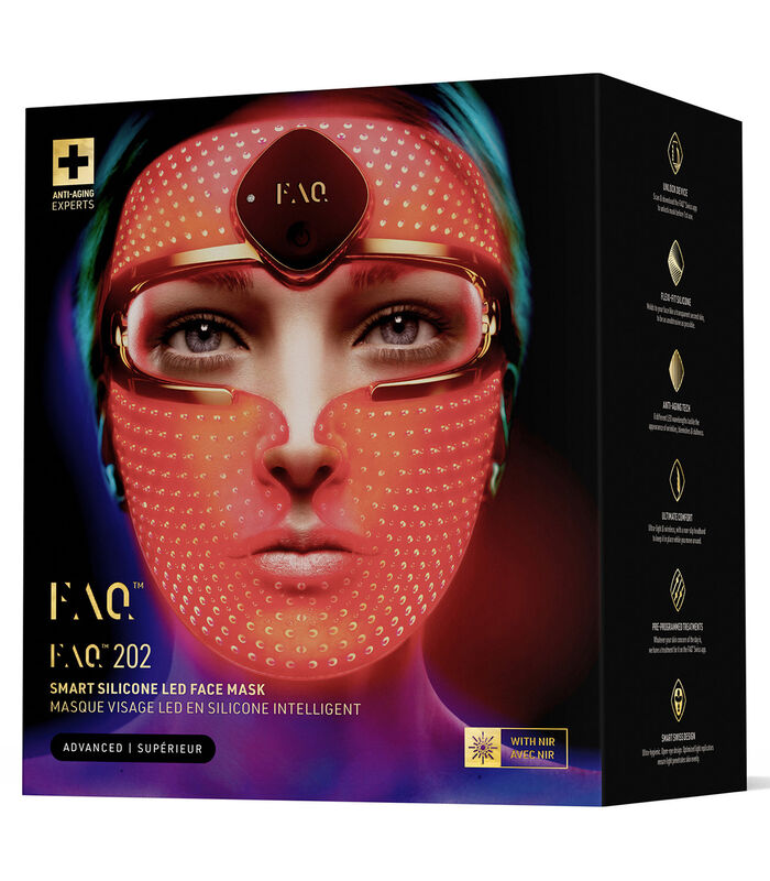 FAQ 202 | Masque visage anti-âge sans fil en silicone à 7 lumières LED + NIR image number 1