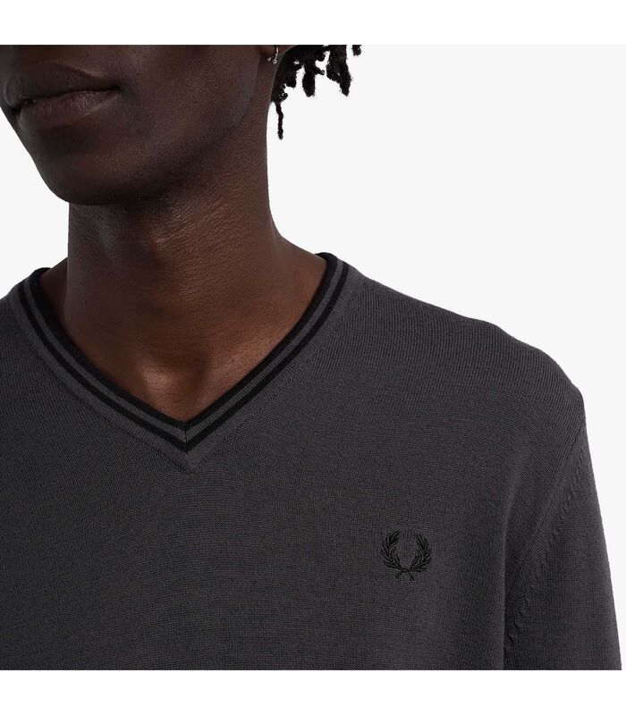 Pull Fred Perry Gris Classique image number 5