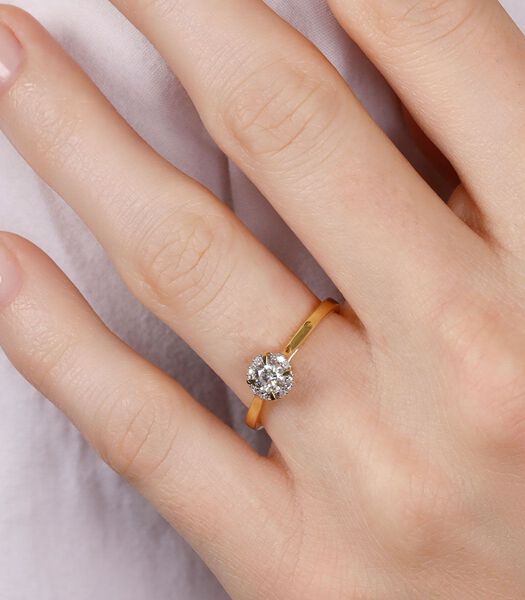 Ring 'Amoureuse' geelgoud en diamanten