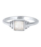 Ring Elli Premium Ring Dames Kwadraat Vintage Met Maansteen In 925 Sterling Zilver Verguld image number 1
