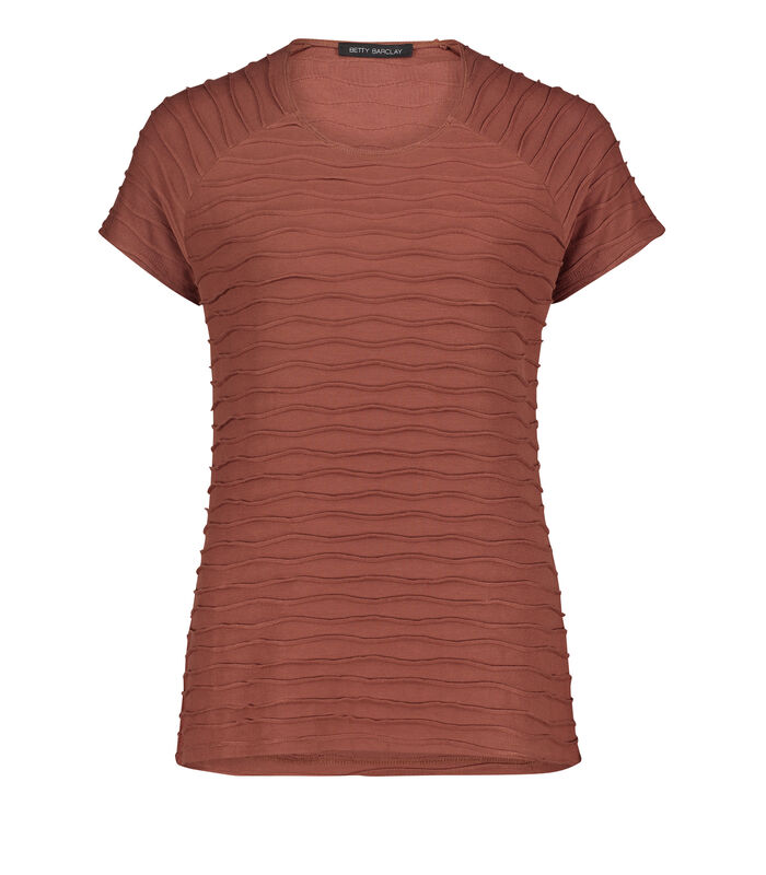 T-shirt basique de texture ondulée image number 2