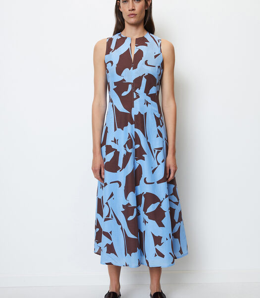 Mouwloze maxi-jurk met print all-over