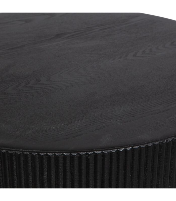 Table d'appoint ronde - Pin mdf - Noir - 40xx60x60 cm - Sanne image number 2
