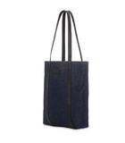 The Tote - Tote bag en jean recyclé finition cuir noir image number 1