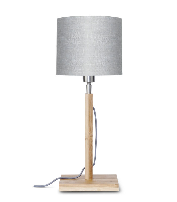 Lampe de table Fuji - Gris Clair/Bambou - Ø18cm image number 0