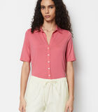Jersey blouse met korte mouwen image number 1