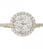 Ring 'Pompadour' geelgoud en diamanten image number 2