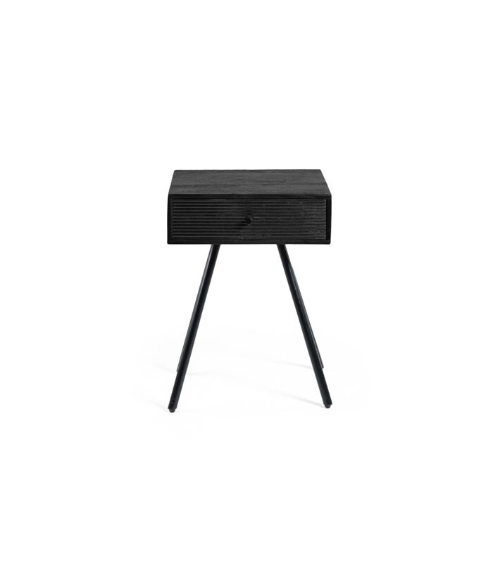 Black - Table de chevet - noir - acacia - 1 tiroir image number 3
