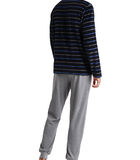 Pyjama broek en top Velour Blues image number 1