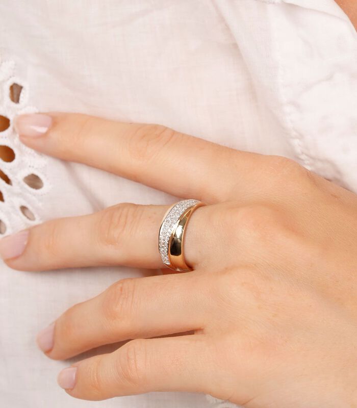 Ring 'Chiya' geelgoud en diamanten image number 1