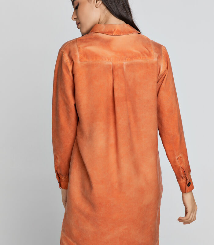 Robe chemise en tencel orange image number 2