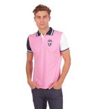 Polo in jersey tweekleurig roze image number 0