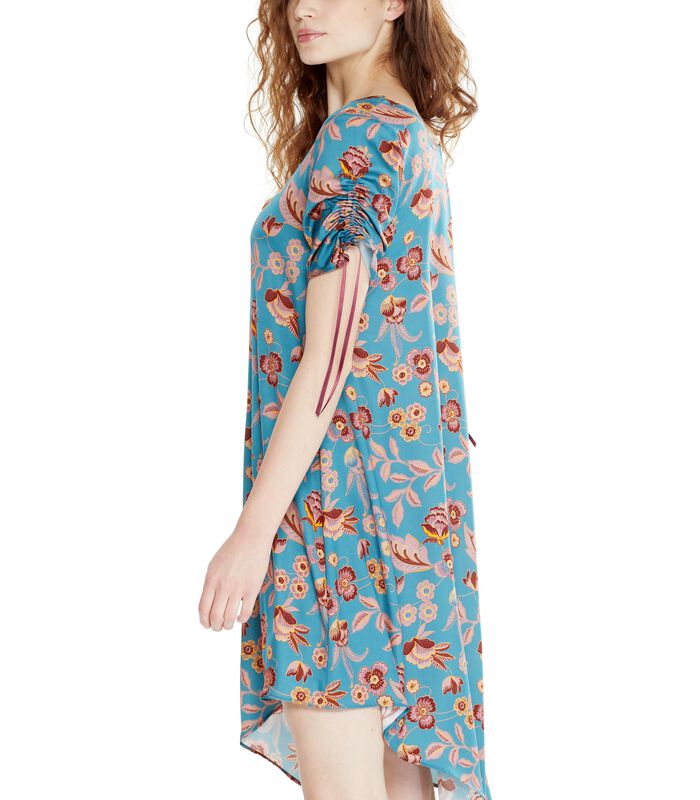 Asymmetrische jurk ROSAFA met bloemenprint image number 3